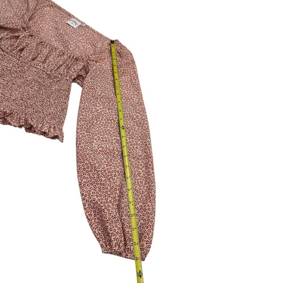 Princess Polly Puff Sleeve Floral Smocked Square Neck Blouse Size 0 - Picture 6 of 7